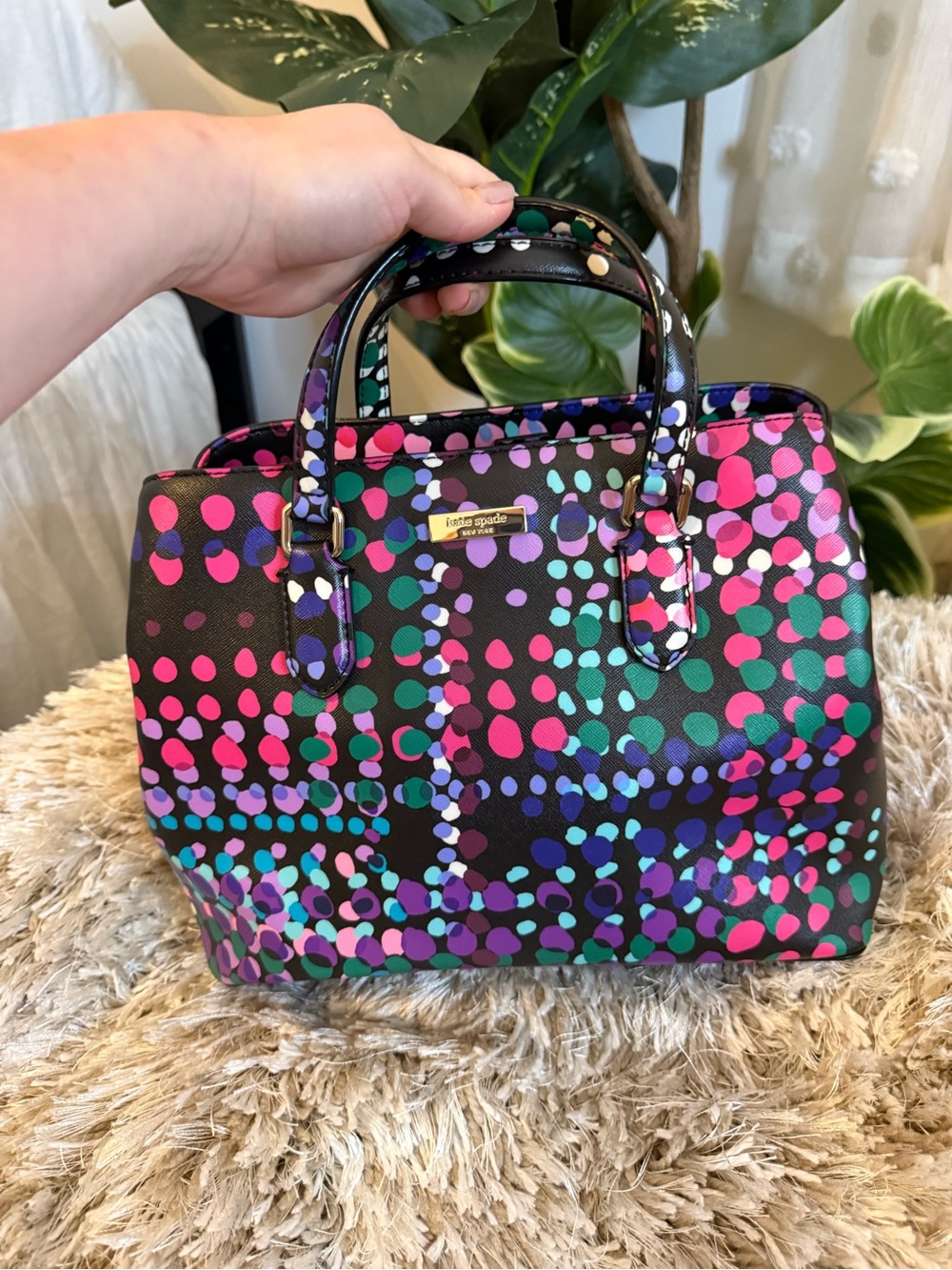 NWT Kate Spade Evangele Laurel Way Multicolor Dottie Bag